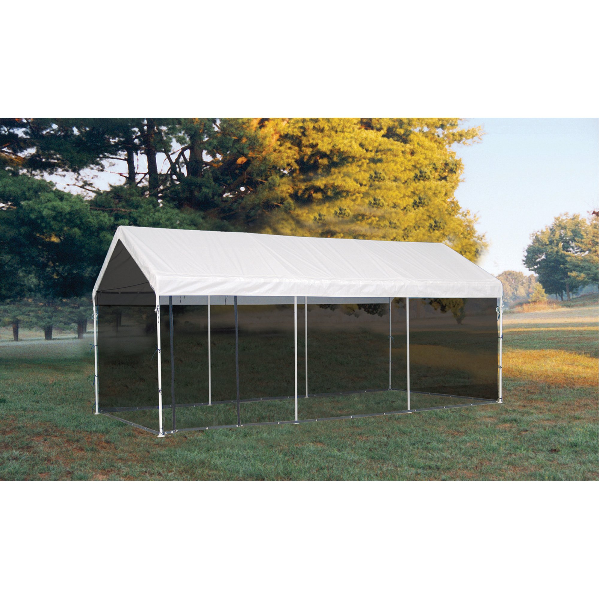ShelterLogic MaxAP Outdoor Canopy Tent with Screen House Kit — 20ft. x 10ft., White, Model# 23531